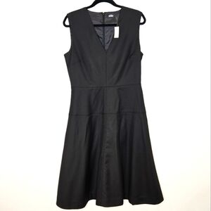 Kate Spade  Saturday Black Wool Blend Fit And Flare Dress Size 10